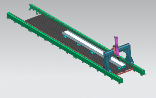 Тяжелый портальный станок лазерной резки GH-GC26025